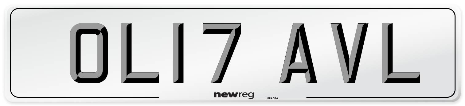 OL17 AVL Number Plate from New Reg